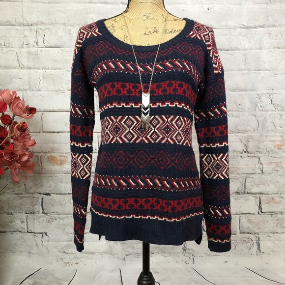 Pink Rose Sweaters - Pink Rose super soft Fair Isle thick sweater